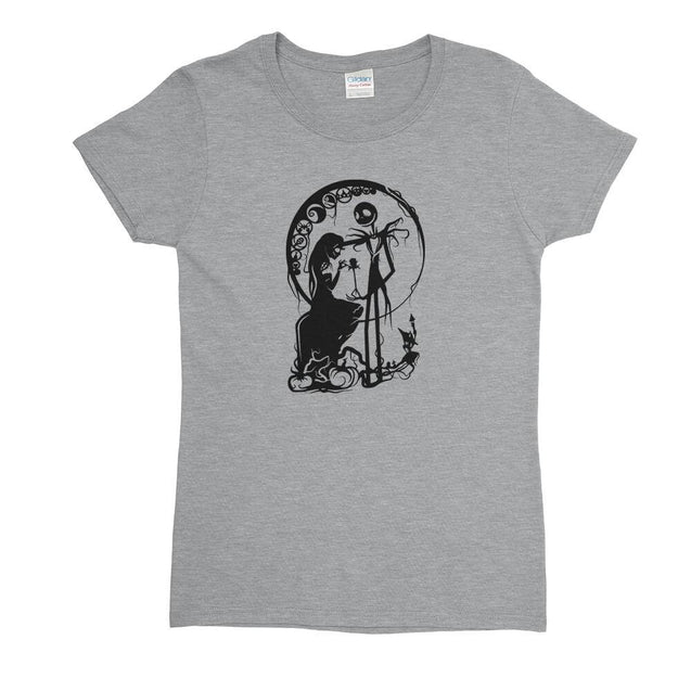 Sally and Jack Skellington Womens T-Shirt - Textual Tees