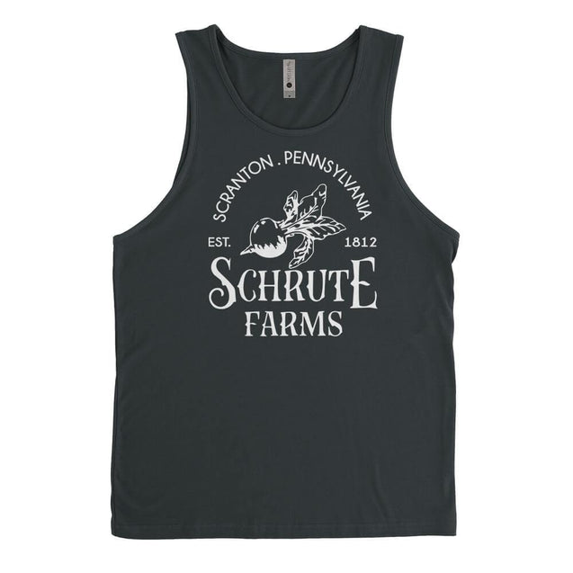 Schrute Farms Mens Tanktop - Textual Tees