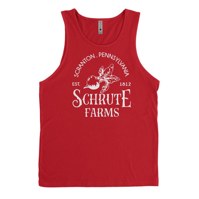 Schrute Farms Mens Tanktop - Textual Tees