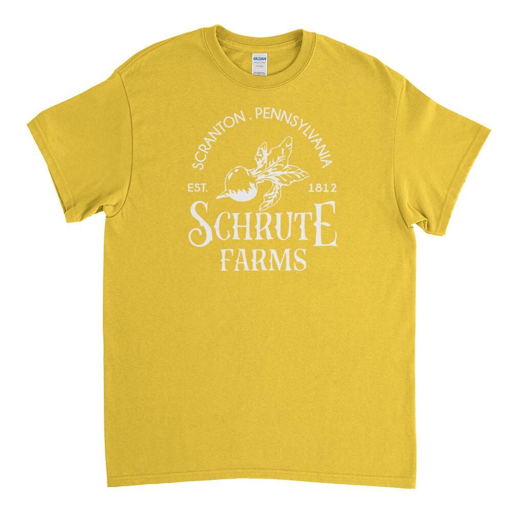 Schrute Farms Mens T-Shirt Textual Tees