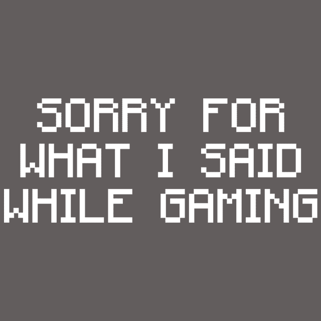 Sorry For What I Said While Gaming T-Shirt - Textual Tees