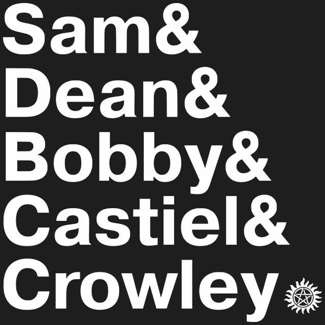 Supernatural Names T-Shirt - Textual Tees