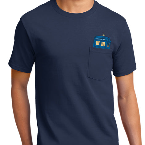 Tardis Pocket T-Shirt - Textual Tees