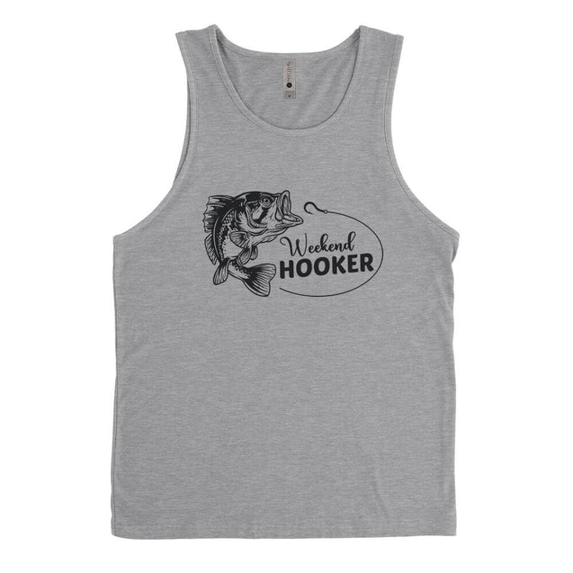 Weekend Hooker Fishing Mens Tanktop - Textual Tees