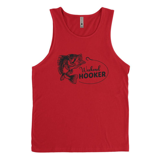 Weekend Hooker Fishing Mens Tanktop - Textual Tees