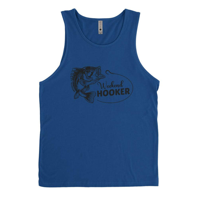 Weekend Hooker Fishing Mens Tanktop - Textual Tees