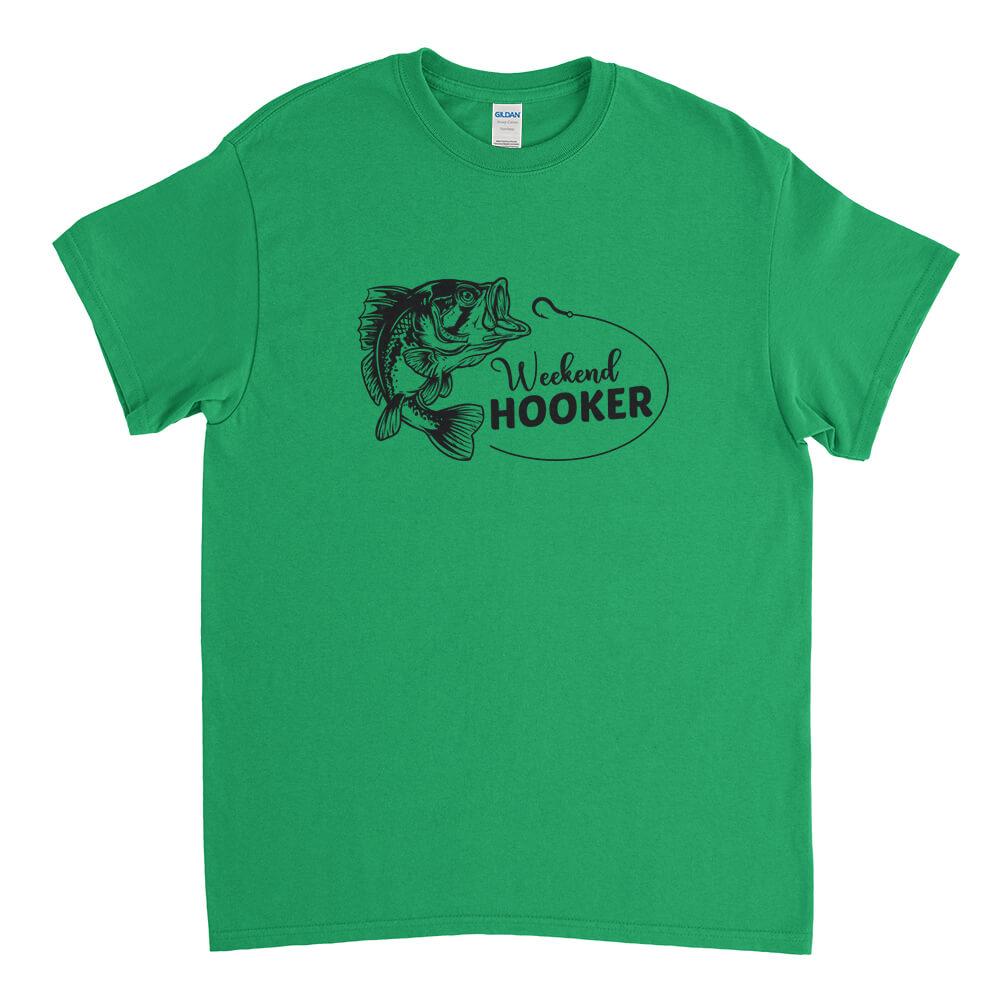Weekend Hooker Fishing Mens T-Shirt - Textual Tees