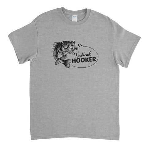Weekend Hooker Fishing Mens T-Shirt - Textual Tees