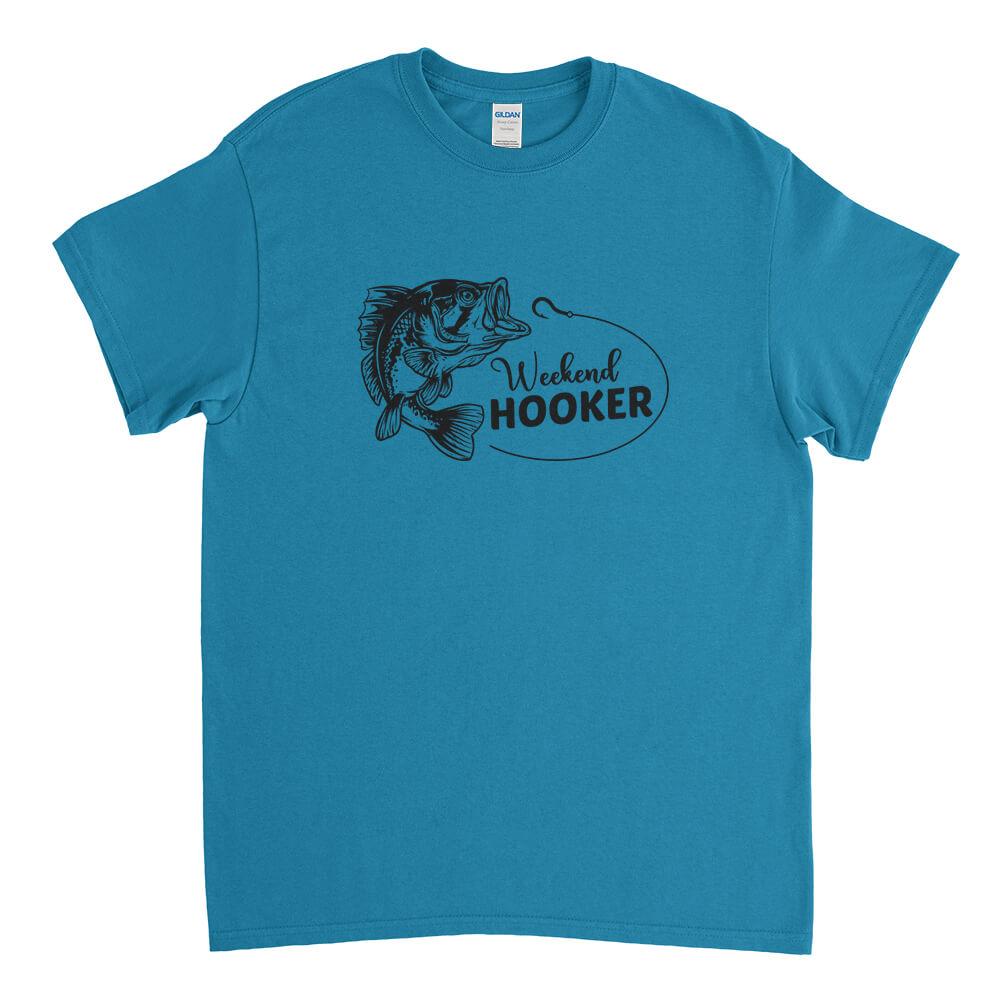 Weekend Hooker Fishing Mens T-Shirt - Textual Tees