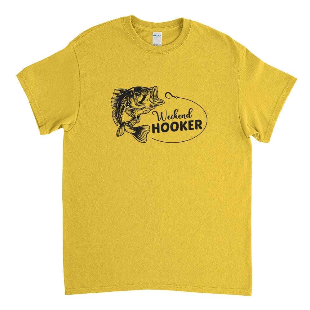 Weekend Hooker Fishing Mens T-Shirt - Textual Tees