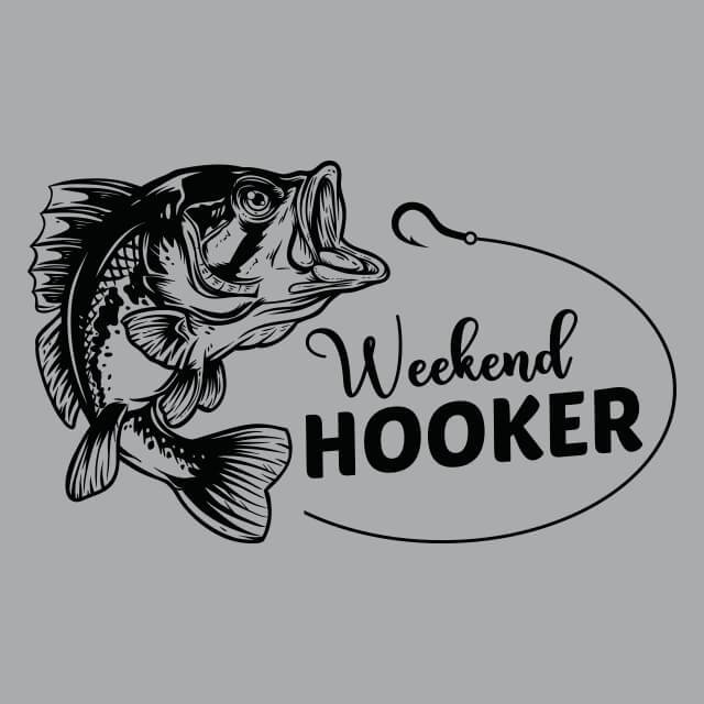 Weekend Hooker Fishing Mens T-Shirt - Textual Tees