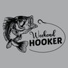 Weekend Hooker Fishing Womens T-Shirt - Textual Tees