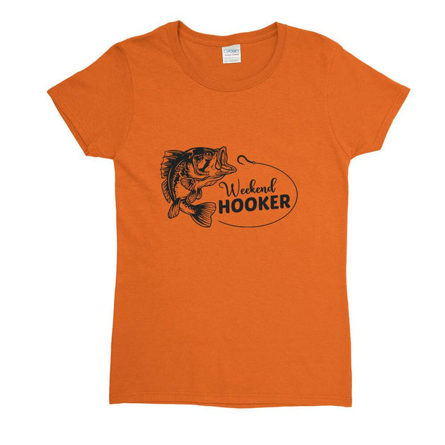 Weekend Hooker Fishing Womens T-Shirt - Textual Tees