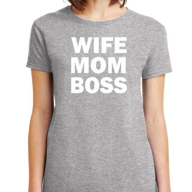 Wife Mom Boss T-Shirt - Textual Tees