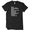 Wu Tang Clan Names T-Shirt - Textual Tees