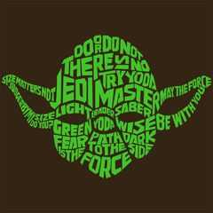 Yoda Typography T-Shirt - Textual Tees